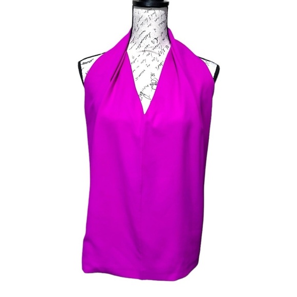 Diane Von Furstenberg Tops - Diane Von Furstenberg Sleeveless Magenta Blouse Size P